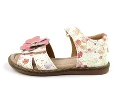 Bisgaard blomst print white sandal Barbara